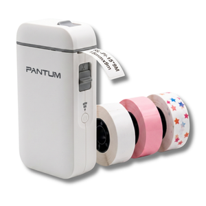 Kit Rotuladora Eletrônica Portátil Pantum PP-110 Térmica Com 3 Rolos de Fitas