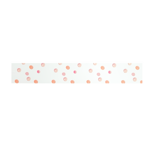 Fita para Rotuladora Pantum PP-110 Branca/Bolinha Rosa (15mm x 9m)